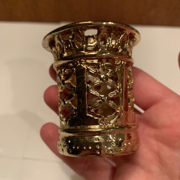 Ornate Gold Tone Wine Bottle Topper - Picture 4 of 12